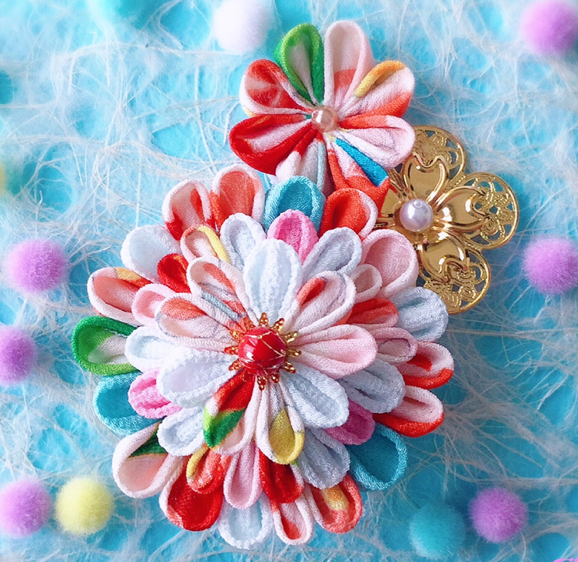 かんたん創作つまみ細工 ちいきカルチャー公津の杜教室